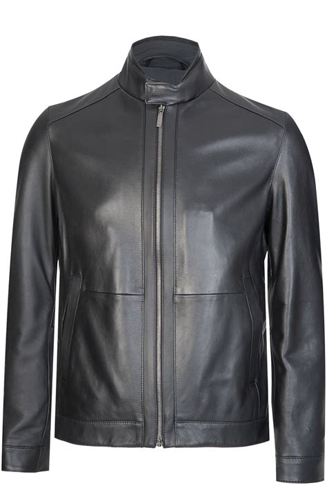 hugo boss leather jacket quality